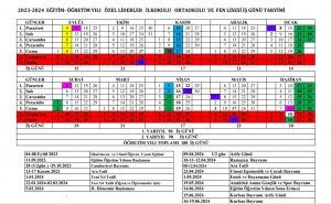 AKADEMİK TAKVİM 2023-2024